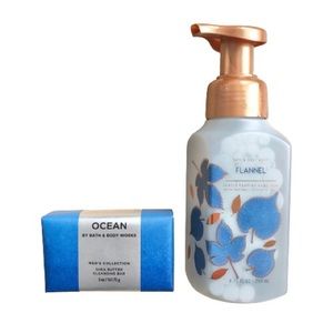 ⭐️Bath & Body Works⭐️Flannel Gentle Foaming Hand Soap Ocean Shea Butter Bar Soap